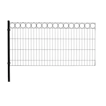 Staket Hortus Svart Panelpaket Med Dekor O Tilläggsmodul 100 cm Hög