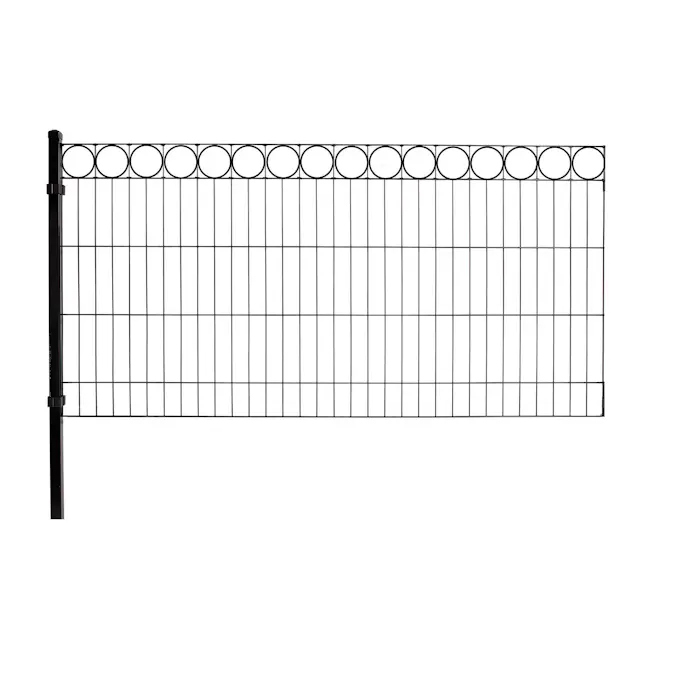 Staket Hortus Svart Panelpaket Med Dekor O Tilläggsmodul 100 cm Hög