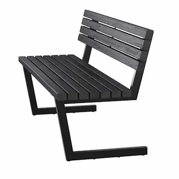 Bänk PLUS Relax 150 cm Svart