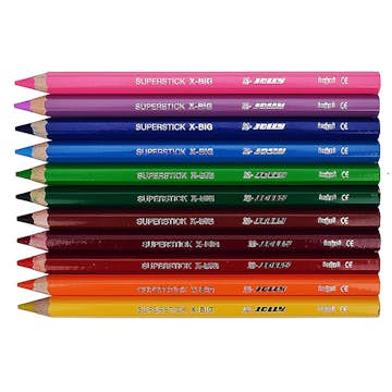 Färgpennor ABA Skol Jolly x-Big 12 Färger