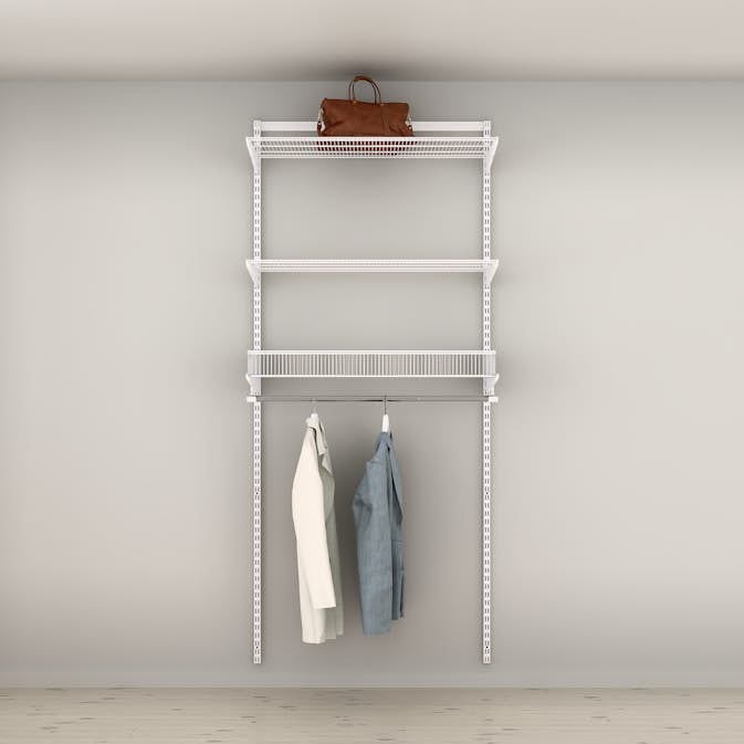 Garderobslösning Elfa Ready Solution Classic 14 Vit