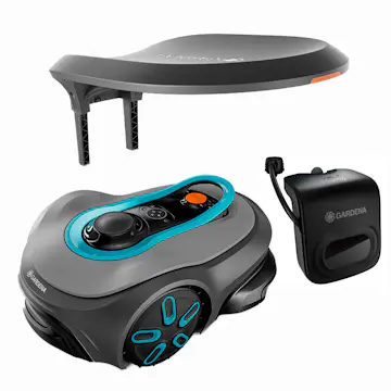 Robotgräsklippare Gardena Smart Sileno Free 900 Utan Slinga Paket Med Robothus & Antikollisionsradar