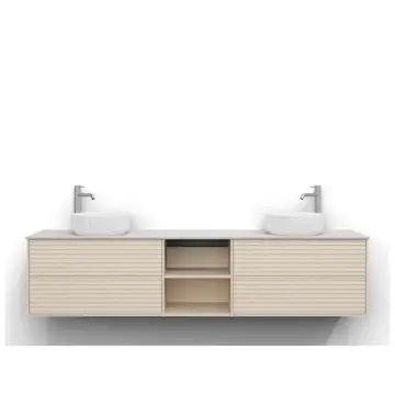 Tvättställsskåp Svedbergs Epos 200x45 med 2+0+2 Lådor