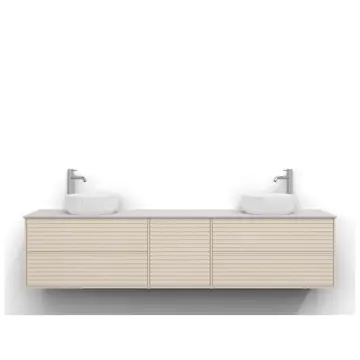 Tvättställsskåp Svedbergs Epos 200x45 med 2+1+2 Lådor