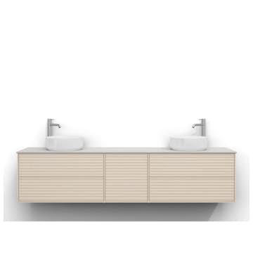 Tvättställsskåp Svedbergs Epos 200x45 med 2+1+2 Lådor