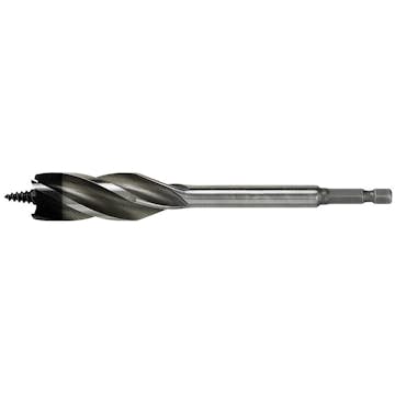 Träspiralborr Luna Tools HSS med fyra sidoskär - 1/4"-sexkantsfäste