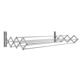 Torkställning Juwel Vägghängd & Hopfällbar 100 cm Stål Silver