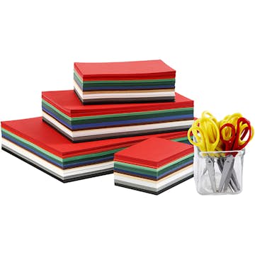 Julkartong Creativ Company Och Saxar Mixade Färger A3,A4,A5,A6 180 g 1 Set