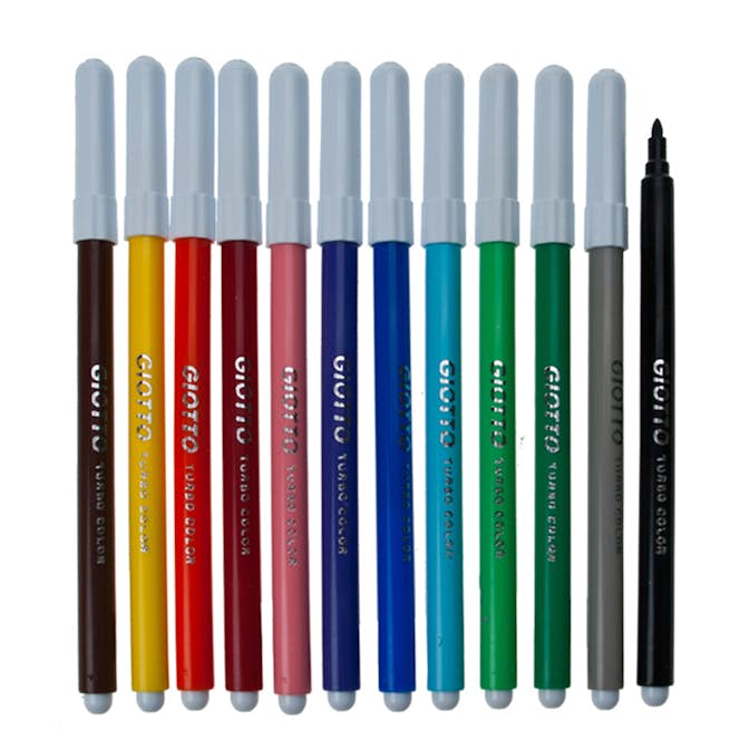 Tuschpennor Giotto Turbo Color 12 Färger