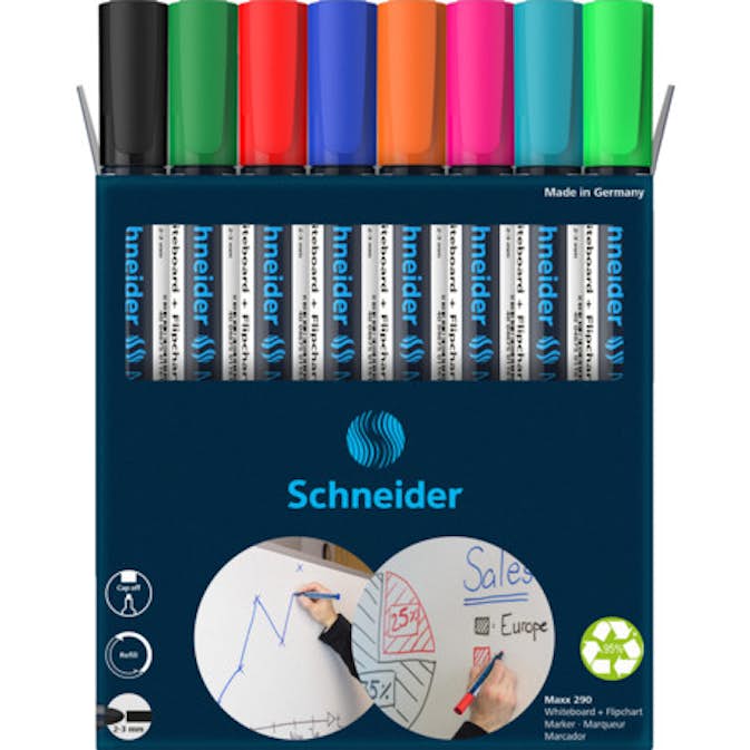 Whiteboardpennor ABA Skol Schneider Maxx 290 2-3 mm 8 st