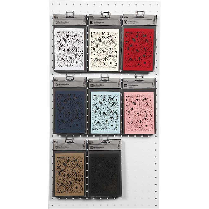 Spetskartong Creativ Company Mixade Färger 10,5x15 cm 8x10 Förp/1 Förp
