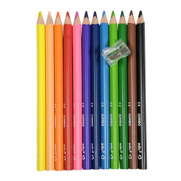 Färgpennor ABA Skol Jumbo 12 Färger