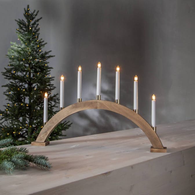 Adventsljusstake Star Trading Gillian Båge 7L