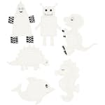 Broderifigurer Creativ Company Vit 8-13 cm 230 g 6x3 st/1 Förp