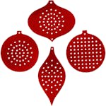 Sykartong Creativ Company Metallicröd HålStl 3 mm 4x2 st/1 Förp
