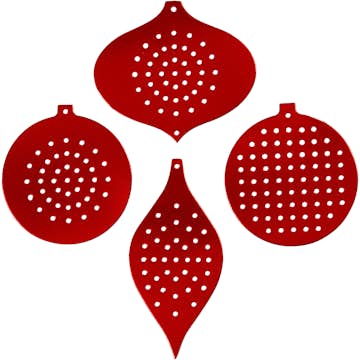 Sykartong Creativ Company Metallicröd HålStl 3 mm 4x2 st/1 Förp