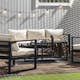 Loungegrupp deNoord Aspvik Soffgrupp Svart med Beige dynor