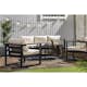 Loungegrupp deNoord Aspvik Soffgrupp Svart med Beige dynor
