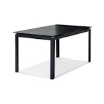 Trädgårdsbord Comfort Garden Tunis, Svart Förlängningsbart Utebord 90x160-220 cm i Aluminium/Aintwood