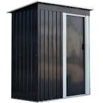 Förråd Metalcraft 1,3m² Dubbel Skjutdörr Färdig Byggsats