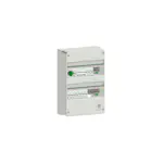 Normcentral Schneider Electric Förmonterad 1 kapsling, 3P huvudbrytare, 4P JFB, 10x1P MCB 10 och 16A, 2 faskenor, 1 bygling