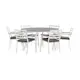 Trädgårdsgrupp deNoord Tunis Matgrupp Utomhus Rund 140 cm + 6 Oliver Matstol