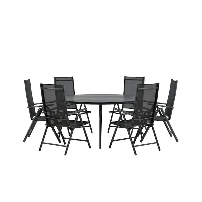 Matgrupp Venture Home Break Matgrupp Utomhus Rund 150 cm med 6 Break Positionsstol