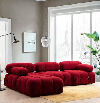 Soffa In Living Bengul 3-sits med Divan/Fotpall