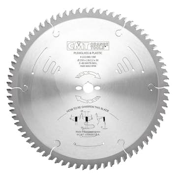 Sågklinga CMT Orange Tools TW PVC/Plexiglas