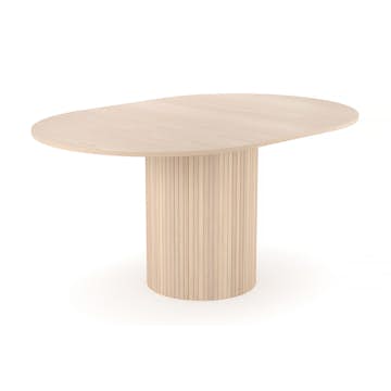 Matbord Bark Kopparbo Runt Bord 106-156 cm med Illäggsskiva