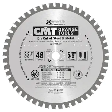 Sågklinga CMT Orange Tools Dry Cut Metall 226.047.09M