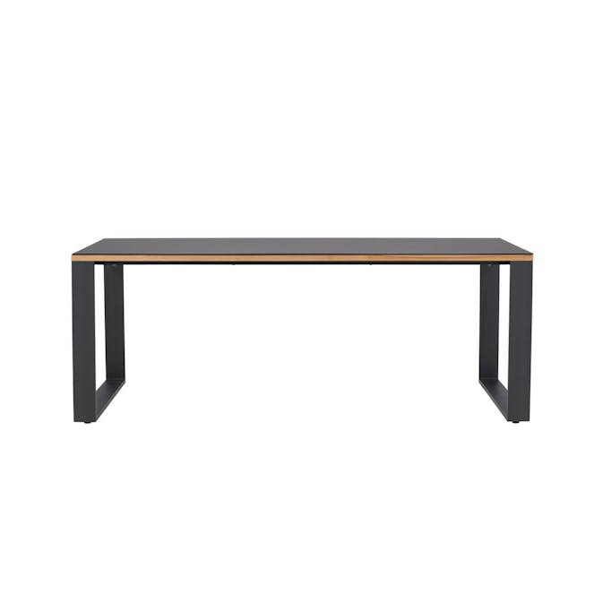 Trädgårdsbord deNoord Aspvik Matbord 100x200 cm Svart