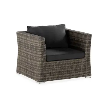 Utefåtöljer Comfort Garden Wisconsin Premium Utefåtölj – Loungefåtölj för Uterum och Altan i Konstrotting