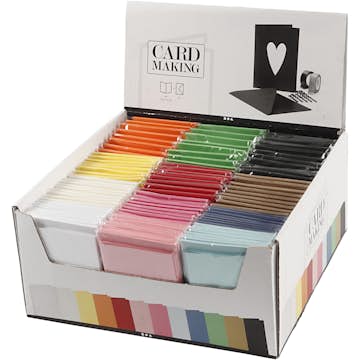 Kort Creativ Company och Kuvert KortStl 10,5x15 cm KuvertStl 11,5x16,5 cm Mixade Färger 120 set/1 Förp