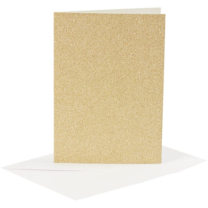 Kort Creativ Company och Kuvert Glitter KortStl 10,5x15 cm KuvertStl 11,5x16,5 cm 4 set/1 Förp