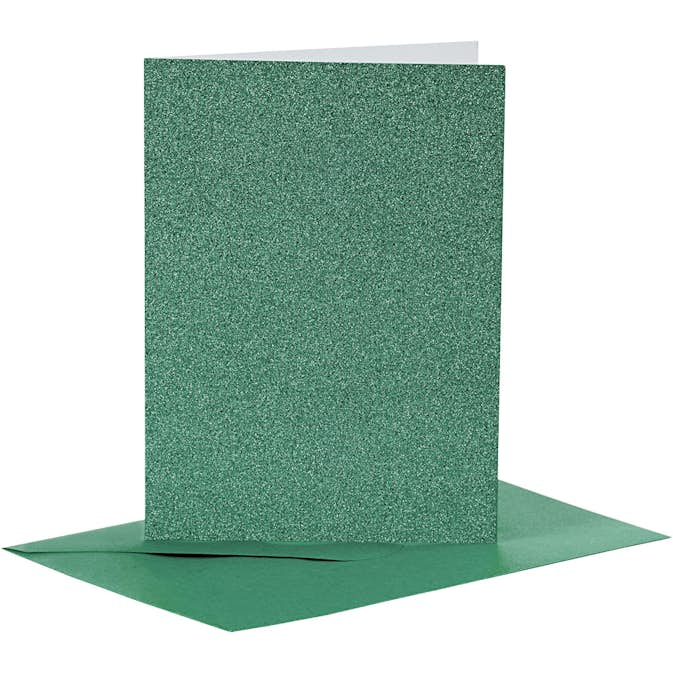 Kort Creativ Company och Kuvert Glitter KortStl 10,5x15 cm KuvertStl 11,5x16,5 cm 4 set/1 Förp