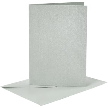 Kort Creativ Company och Kuvert Pärlemor KortStl 10,5x15 cm KuvertStl 11,5x16,5 cm 4 set/1 Förp