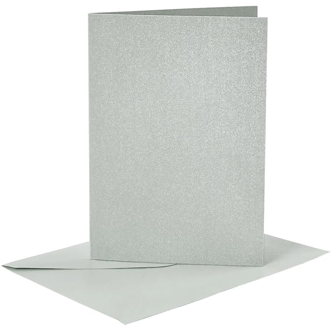 Kort Creativ Company och Kuvert Pärlemor KortStl 10,5x15 cm KuvertStl 11,5x16,5 cm 4 set/1 Förp
