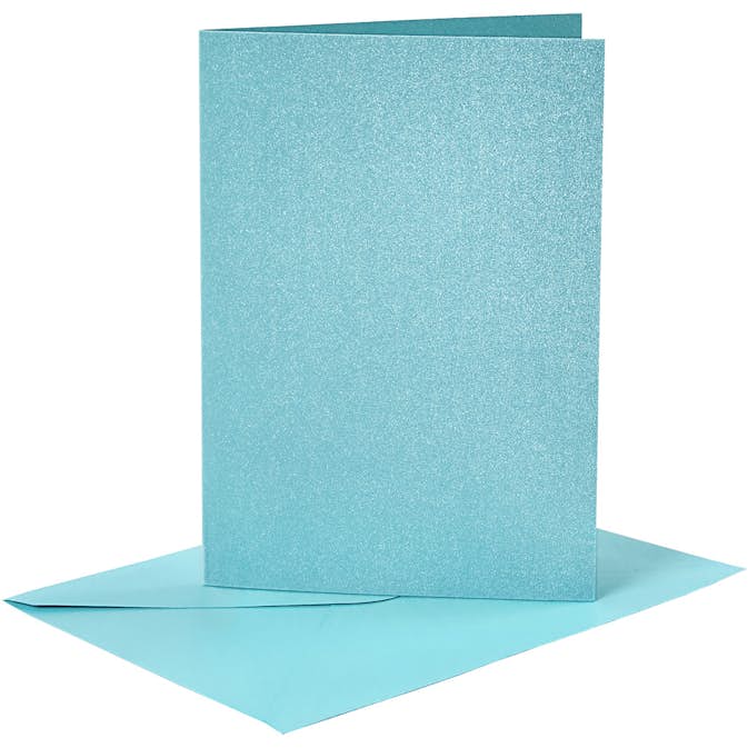 Kort Creativ Company och Kuvert Pärlemor KortStl 10,5x15 cm KuvertStl 11,5x16,5 cm 4 set/1 Förp