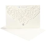 Kort Creativ Company och Kuvert Lyxiga KortStl 12x17,7 cm KuvertStl 18,x12,5 cm Råvit 5 set/1 Förp