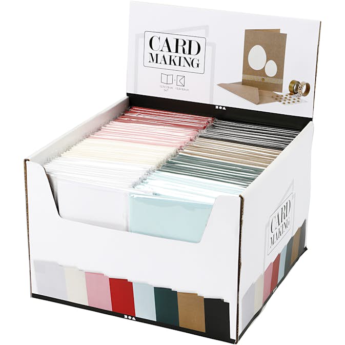 Kort Creativ Company och Kuvert KortStl 12,7x17,8 cm KuvertStl 13,3x18,5 cm Mixade Färger 8x10 Förp/1 Förp