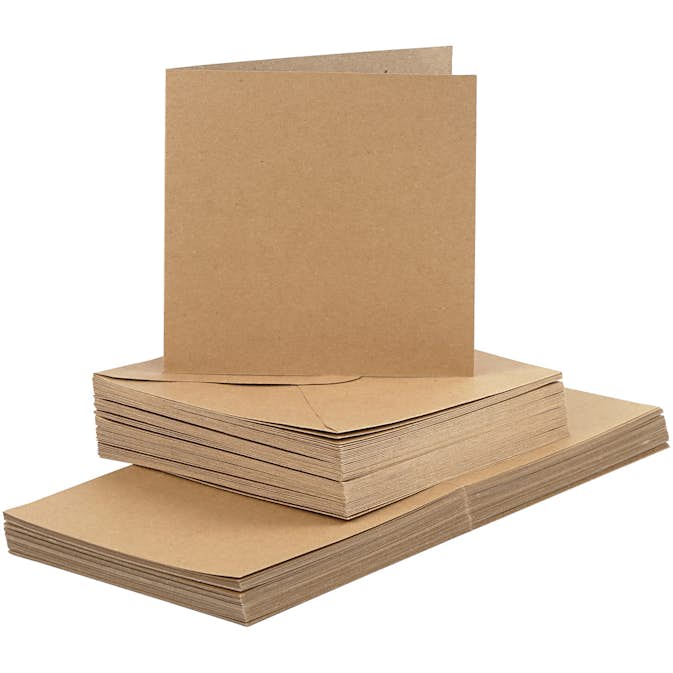 Kort Creativ Company och Kuvert KortStl 15x15 cm KuvertStl 16x16 cm 50 set/1 Förp