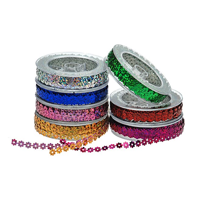 Paljettband ABA Skol 7 Färger Färger 70 M
