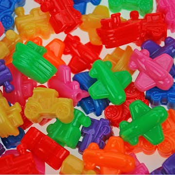 Plastpärlor ABA Skol stora Transport 90 st