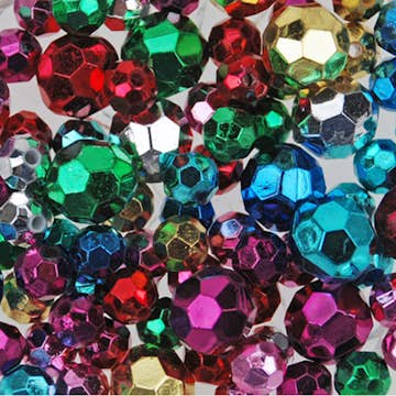 Pärlor ABA Skol Facetterade Metallicfärger 250 G
