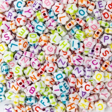 Plastpärlor ABA Skol Blommor A A Z 250 G