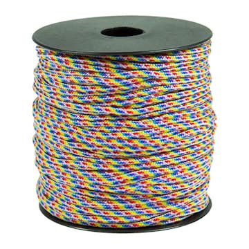 Polyestertråd ABA Skol Neonfärger Paracord Ø 2 mm Regnbågsfärgad