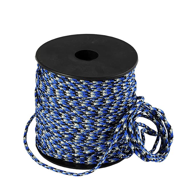 Polyestertråd ABA Skol Regnbågsfärgad Paracord Ø 2 mm Blå/svart/vit