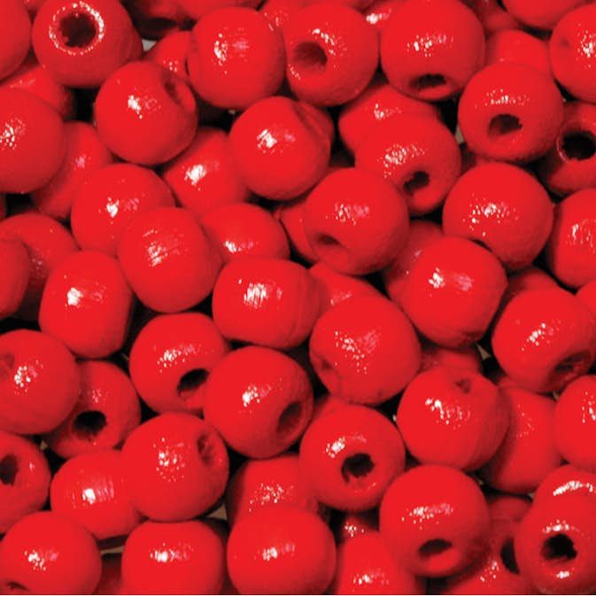 Träpärlor ABA Skol Röda Ø 8 mm 200 st