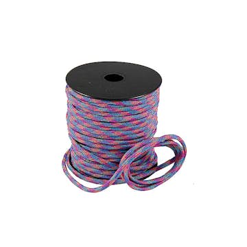 Polyestertråd ABA Skol Regnbågsfärgad Paracord Ø 4 mm Blå/rosa/lila